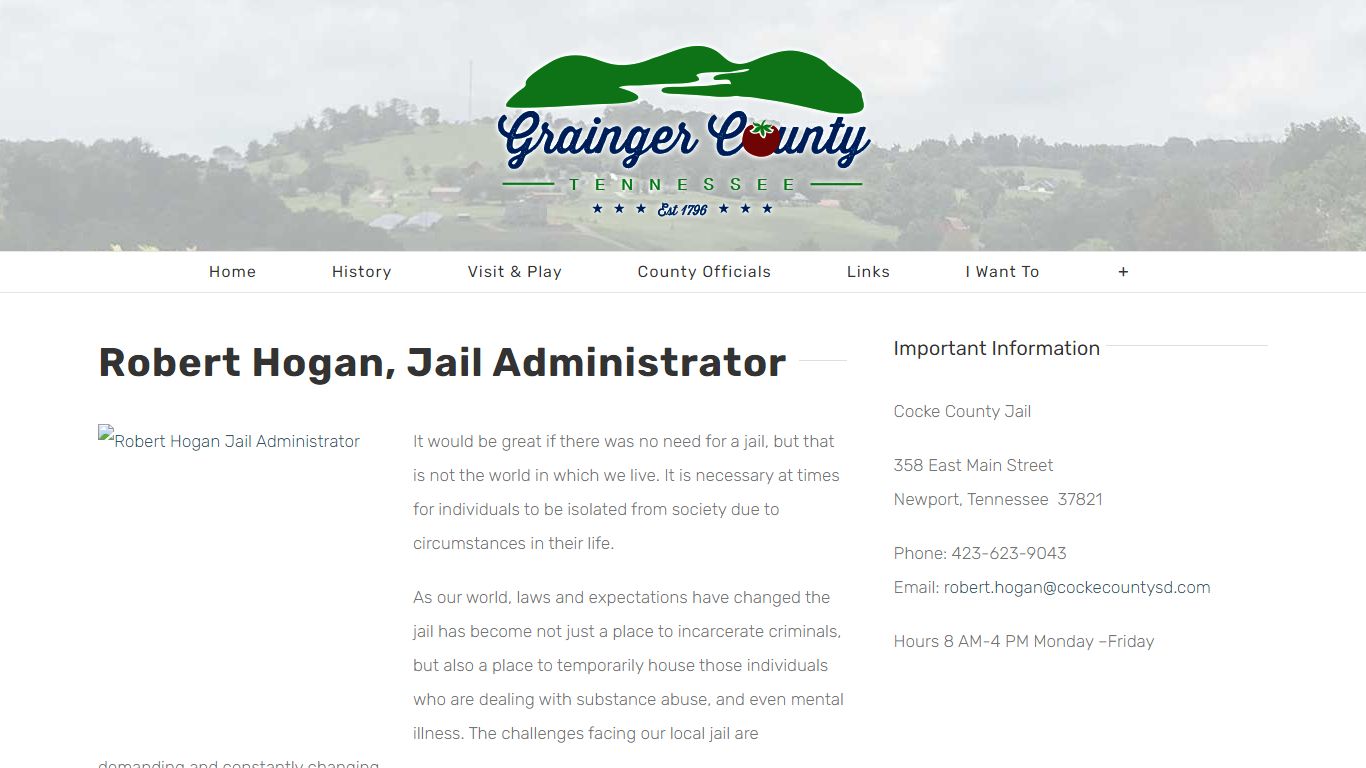 Jail & Detention Center – Grainger County Tennessee